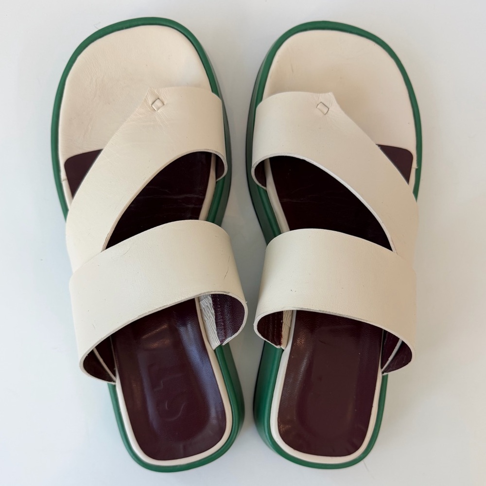 Staud sandals cream and green size 39 (9) - Picture 4 of 7